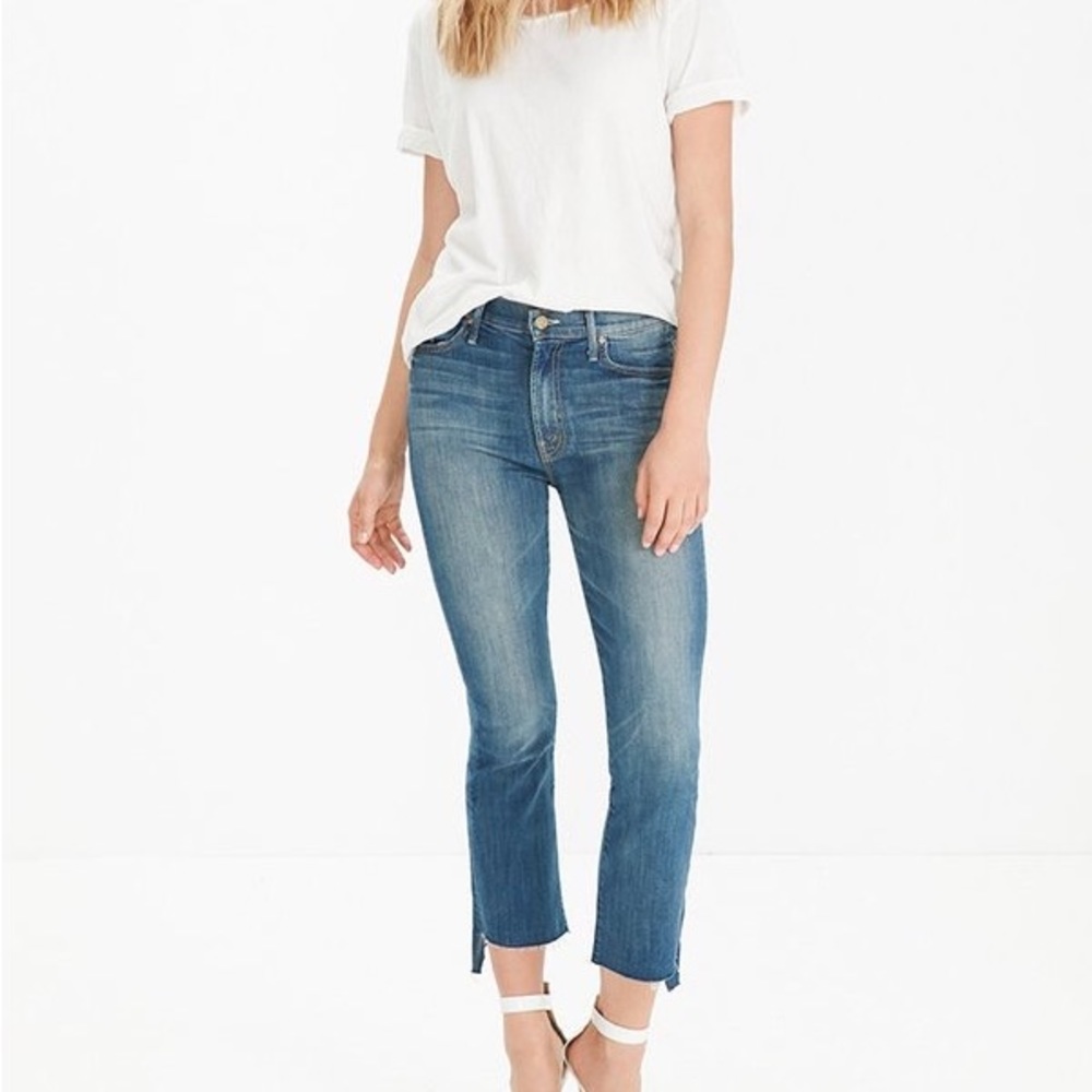 Mother Insider Crop Step Fray, Not Rough Enough wash